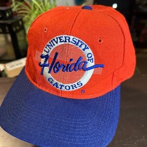 NEW/Old Stock VTG University Of Florida Gators Pinstripe Circle Snapback Hat